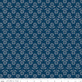 PREORDER Oxford Blue Flowers - Denim and Daisy by Lori Holt - C18131 Oxford Blue