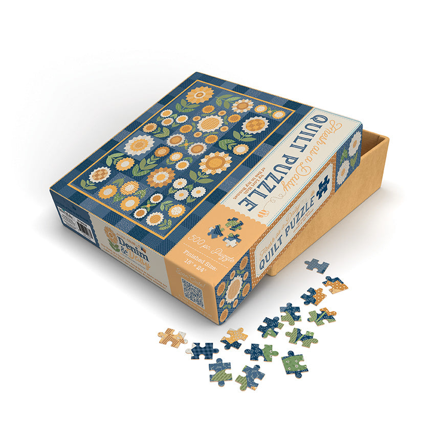 PREORDER Fresh As A Daisy Quilt Puzzle - Denim & Daisy by Lori Holt - FG-50849