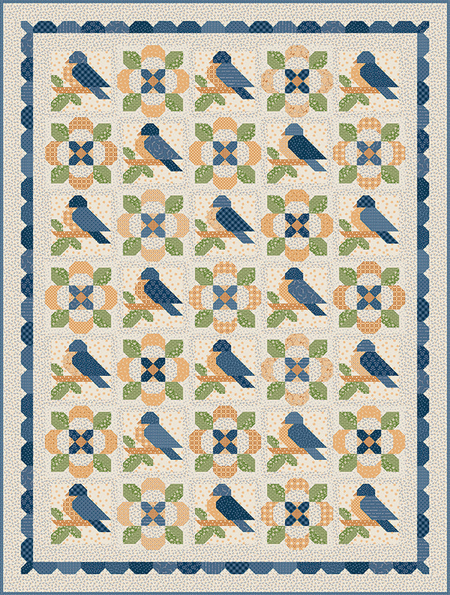 PREORDER Birdsong Quilt Pattern - Denim & Daisy by Lori Holt - ISE-329