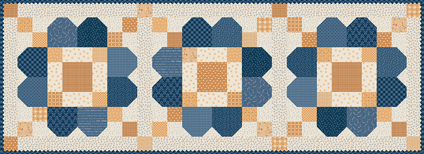 PREORDER Daisy Chain Quilt and Runner Pattern - Denim & Daisy by Lori Holt - ISE-331
