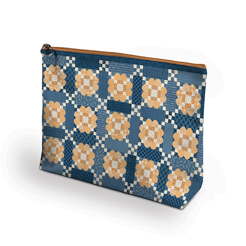 PREORDER Vinyl Project Bag - Denim & Daisy by Lori Holt - ST-50847