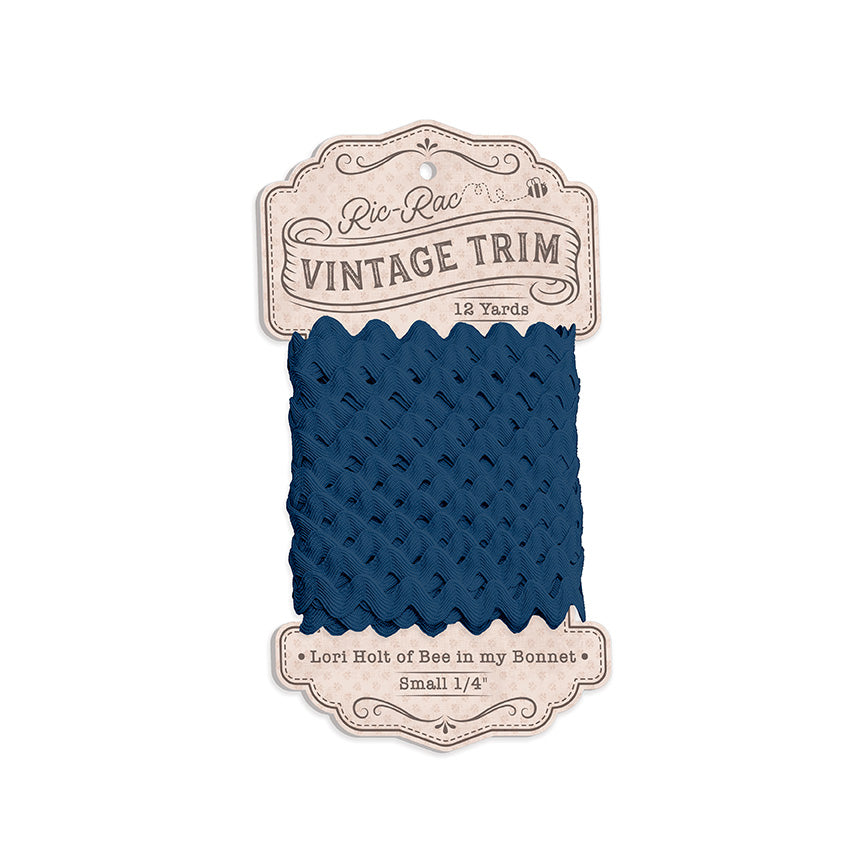 PREORDER Oxford Blue Small Vintage Trim - Denim & Daisy by Lori Holt - STVT-50742