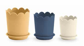 PREORDER Flower Pots - Denim & Daisy by Lori Holt - FG-50852